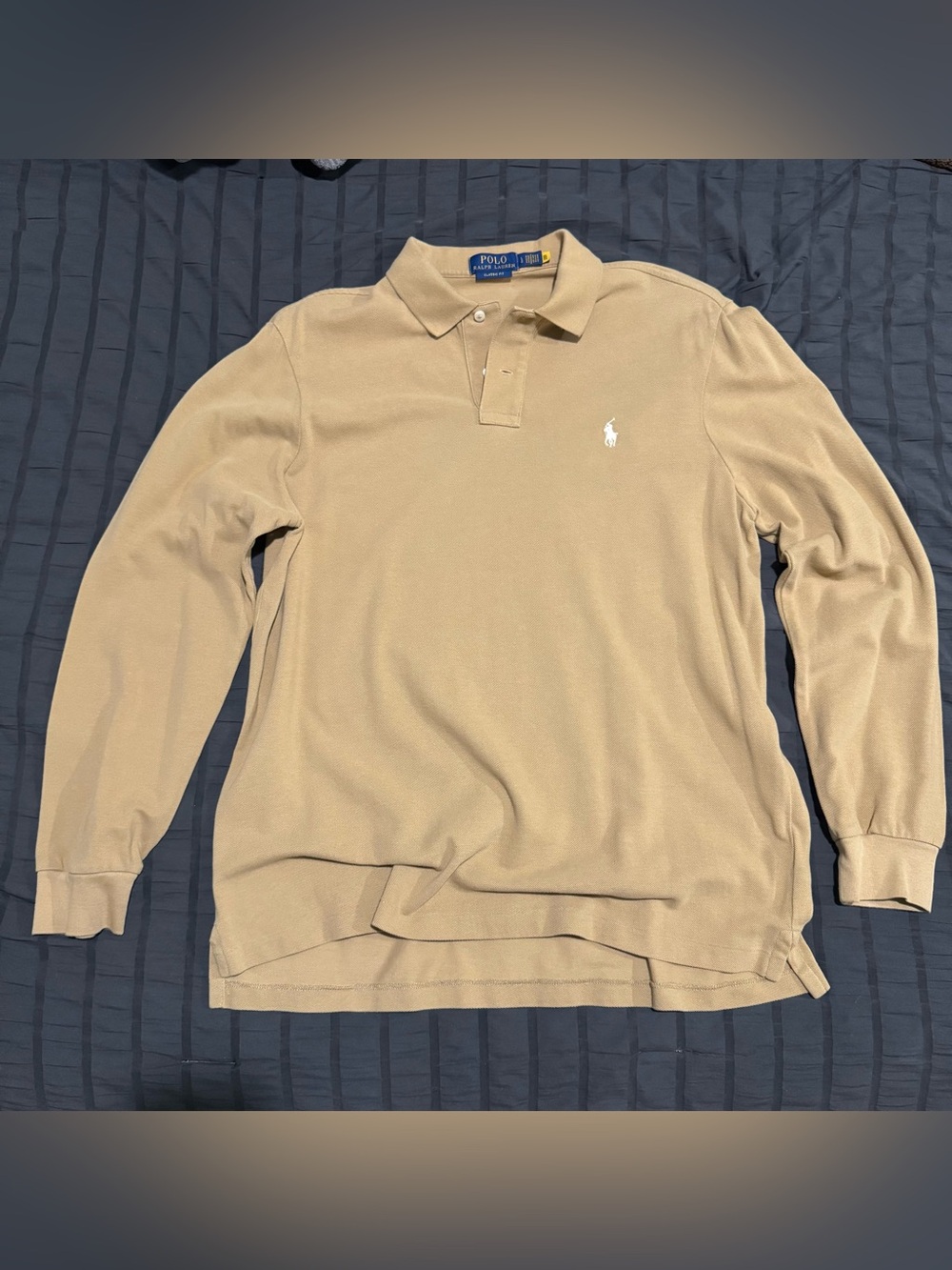 Polo by Ralph Lauren Tan Long Sleeve Polo Shirt Men’s Large